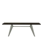 Vitra - EM Table 180 Prouvé Gris Vermeer / Dark Solid Oak - Matbord - Jean Prouvé - Grön,Brun,Träfärgad - Metall/Trä