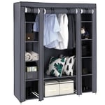 69" Portable Clothes Closet Wardrobe Storage Organizer with Non-Woven Fabric