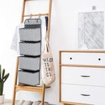 Over The Door Storage 4 Pockets Hanging Shelves Closet Organizers With Sturdy Structure, Wall Mount wardrobe Bag For House Accessories Men Women Shoes Baby Toy Purses Towels