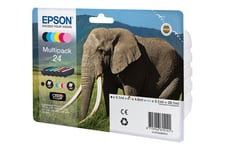 Epson 24 Multipack - 6-pack - svart, gul, cyan, magenta, ljus magenta, ljus cyan - original - bläckpatron (alternativ för: Epson 24XL)