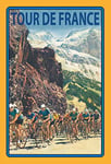 Schatzmix Plaque Murale en métal Motif vélo Tour de France Course 20 x 30