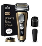 Braun Series 9 Pro+ Electric Shaver, Charging Stand, Wet & Dry, 9519s - Gold