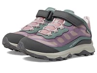 Merrell Girl's Moab Speed Mid a/C Wtrpf Hiking Shoe, Dusty Olive Pink, 2 UK