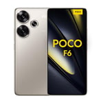 POCO F6 Golden-Smartphone 8+256GB Snapdragon® 8 Gen 3, 120Hz Flow AMOLED display, 90W Turbo Charging, 50MP dual camera with OIS（UK Version+2 Years Warranty）