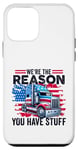 Coque pour iPhone 12 mini Nous sommes la raison pour laquelle vous avez des trucs Semi Truck American Trucker