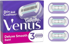 Gillette Venus Deluxe Smooth Swirl RazorBlades Women,Pack of 3Razor Blade Refill