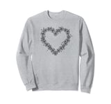 Coquette Heart Symbol of Love Valentines Day Roses Sweatshirt