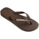 Havaianas Men's Brazil Logo Dark Brown/white, 41/42