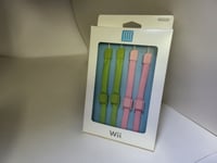 NEW 2 Green & 2 Pink Original Authentic OEM Nintendo Wii Remote Wrist Straps J34