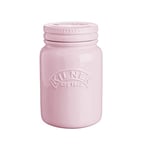 Kilner 0.6 Litre Dusty Pink Push Top Stoneware Storage Jar
