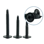 Rugged screws M4.2 black large flat head tapping screw self-drilling screw electric drill screw Easy to install and easy to use (Length : 32mm, Size : M4.2)