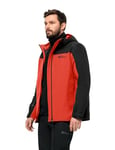 Jack Wolfskin Men's Taubenberg 3-in-1 Jacket M, Strong Red, S