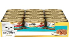 Purina Gourmet Gold Coeur Doux Humide Chat avec Thon - 24 boîtes de 85 g chacune - Lot de 24 x 85