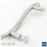Di Vapor (R) 145mm Wavy Shower Door Handle |  14.5cm Hole to Hole  replacement