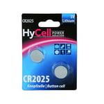 HYCELL 5020192 CR2025 Lithium Button Cell for Garage Door Opener/Alarm System - Silver