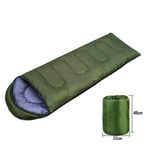 HKIASQ Sleeping Bag Single Person 3 Season Adult Child Extra-Large Envelope Style Easy to Carry Lightweight & Waterproof & Warm for Camping & Outdoors,Green