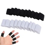 10pcs Finger Sleeve Sports Basketball Support Wrap Elastic Prote White