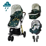 Cosatto giggle 3 in 1 i-size bundle in Birdland with car seat, adaptors & pvc