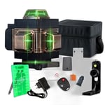 4D 16-linjers grøn laser niveau - Selvnivellerende, 160ft stråle, 360° lodret & vandret 