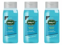 Brut Hair Body Shower Gel Sport Style 500ml x 3
