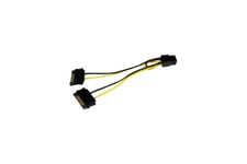 StarTech.com 6in SATA Power to 6 Pin PCI Express Video Card Power Cable Adapter - SATA to 6 pin PCIe power - strömkabel - SATA-ström till 6-stifts PCIe-ström - 15 cm