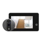 1X(Tuya 1080P WiFi Door Bell Peephole Camera Viewer Home Security Two-Way Audio