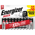 Pile Alcalines Energizer Max Aa/lr6 X10 Energizer - Le Lot De 10 Piles
