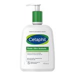 Cetaphil Fluido Ultra Hydratant, Crème Visage et Corps pour Cuir Sec ou Très Sec, Sans Parfum, Format 470 ml