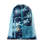 Speedo Unisex's Deluxe Ventilator Mesh Equipment Bag Backpack, Sodalite Blue Tie Dye, One Size