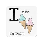 Letter I Is For Ice Cream Fridge Magnet - Alphabet Funny