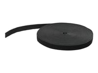 Startech.Com 50Ft. Hook And Loop Roll - Cut-To-Size Reusable Cable Ties - Bulk Industrial Wire Fastener Tape - Adjustable Fabric Wraps - Black (Hklp50) - Kabelbandsrulle - 15.24 M - För P/N: Hklp50bl, Hklp50gn, Hklp50rd, Hklp50yw