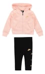 NIKE AIR HOODIE + LEGGINGS SET SIZE 1-2 YEARS (CQ8699 010) PINK / BLACK