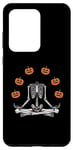 Coque pour Galaxy S20 Ultra Squelette de jonglage Halloween Yoga avec lanternes Jack O'