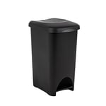 Addis Eco Made from 100 percentage Plastic Family Kitchen Pedal Bin, 40 Litre, 518999ADF, Recycled Black