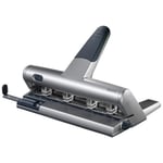 Hålslag 30 ark | 2 eller 4-hål | Leitz 5114 AKTO Heavy Duty | silver/svart