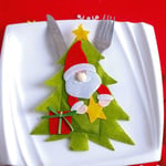Best Christmas Elk Knife And Fork Bag Santa Clau Tableware Gift Tree Set Of