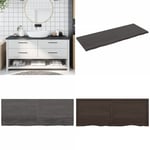 Bänkskiva badrum mörkbrun 160x60x(2-4) cm behandlat massivt trä - Bänkskiva För Badrum - Bänkskivor För Badrum - Home & Living