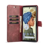 Mobil lommebok DG-Ming 2i1 Google Pixel 6 Pro - Rød