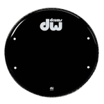 20" DW Gloss Black Vented Bass Drum Head