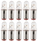 Clas Ohlson E5 LED-lampor till adventsljusstake, 12 V DC 0,3 W, 10-pack
