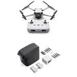 DJI Mini 3 Pro – Lightweight and Foldable Camera Drone with 4K/60fps Video & Mini 3 Pro Fly More Kit, Includes two Intelligent Flight Batteries, a Two-Way Charging Hub, Data Cable