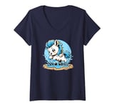 Womens Li'l Legends: Pegasus Plays in a Puddle V-Neck T-Shirt