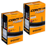 Continental MTB 27.5" x 1.75-2.5 Mountain Bike Inner Tubes with Presta Valve (Pair), Black