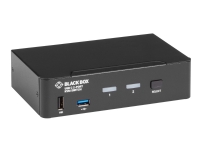 Black Box USB-C 4K KVM Switch, 2-Port - Omkopplare för tangentbord/video/mus - 2 lokala användare - skrivbordsmodell - TAA-kompatibel