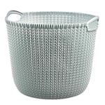Storage Basket Knit Round L 30L Misty Blue Curver