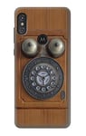 Antique Wall Retro Dial Phone Case Cover For Motorola One Power, Moto P30 Note