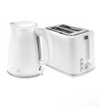 Brand New Cordless Jug Kettle 900W 2 Slice Bread Toaster Combo Set White