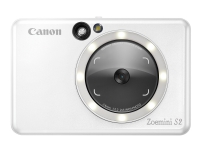 Canon Zoemini S2 - Digitalkamera - kompakt med omedelbar fotoskrivare - 8.0 MP - NFC, Bluetooth - pärlvit