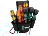 Wera 05300306001 Skruvmejsel Set Vde, Universal 8-Delad Stjärnskruvmejsel, Stjärnskruv, Spårskruvmejsel, Invändig Fyrkant