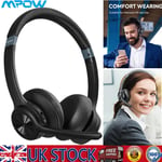 MPOW Bluetooth Trucker Headset Wireless Over Ear Headphones for Computer Phones